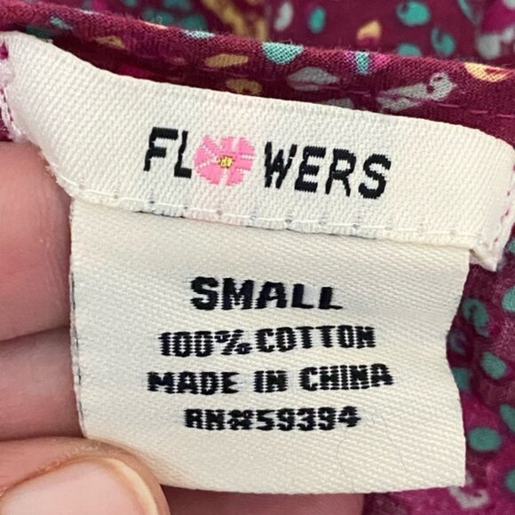 W-39 Flowers Red & Colorful Print Sleeveless MIDI Summer Dress Size S‎ - Picture 12 of 12